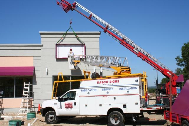 install exterior wall sign